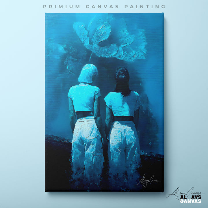 Blue Dreamers – Premium Canvas Painting