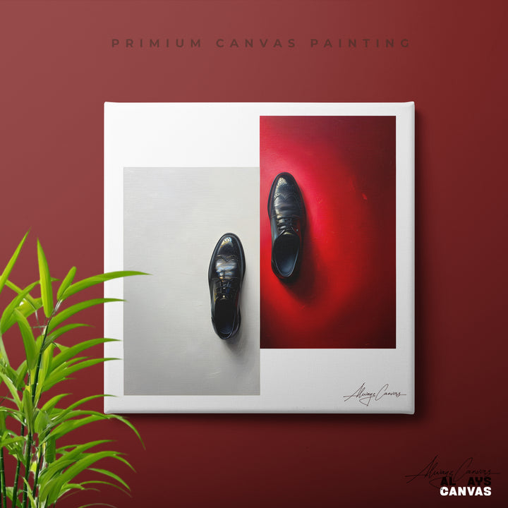 Polished Duality: Elegant Red and Grey