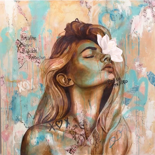 "A Peaceful Warrior" Canvas Print