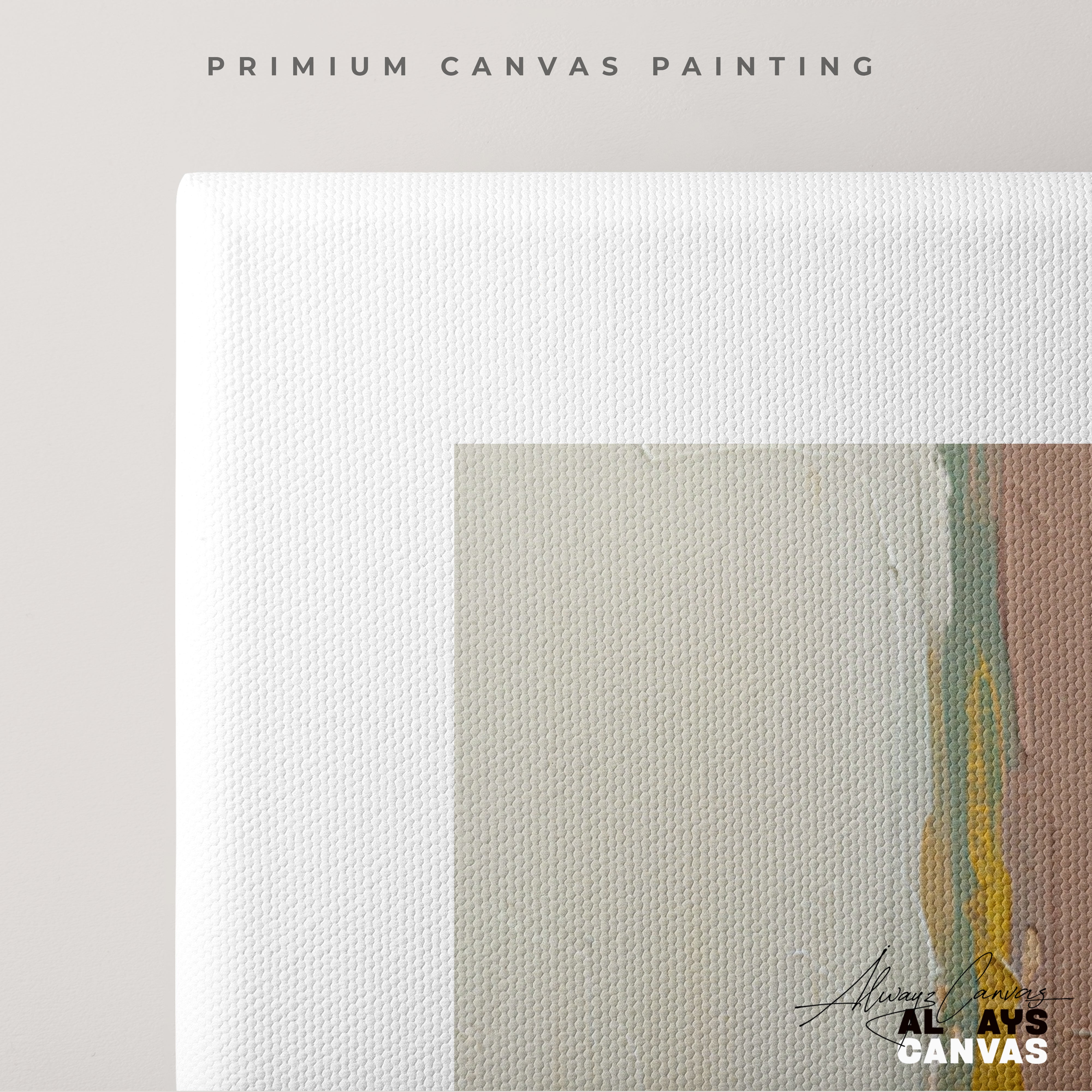 Golden Calm Geometry – Elegant Neutral Home Decor Canvas