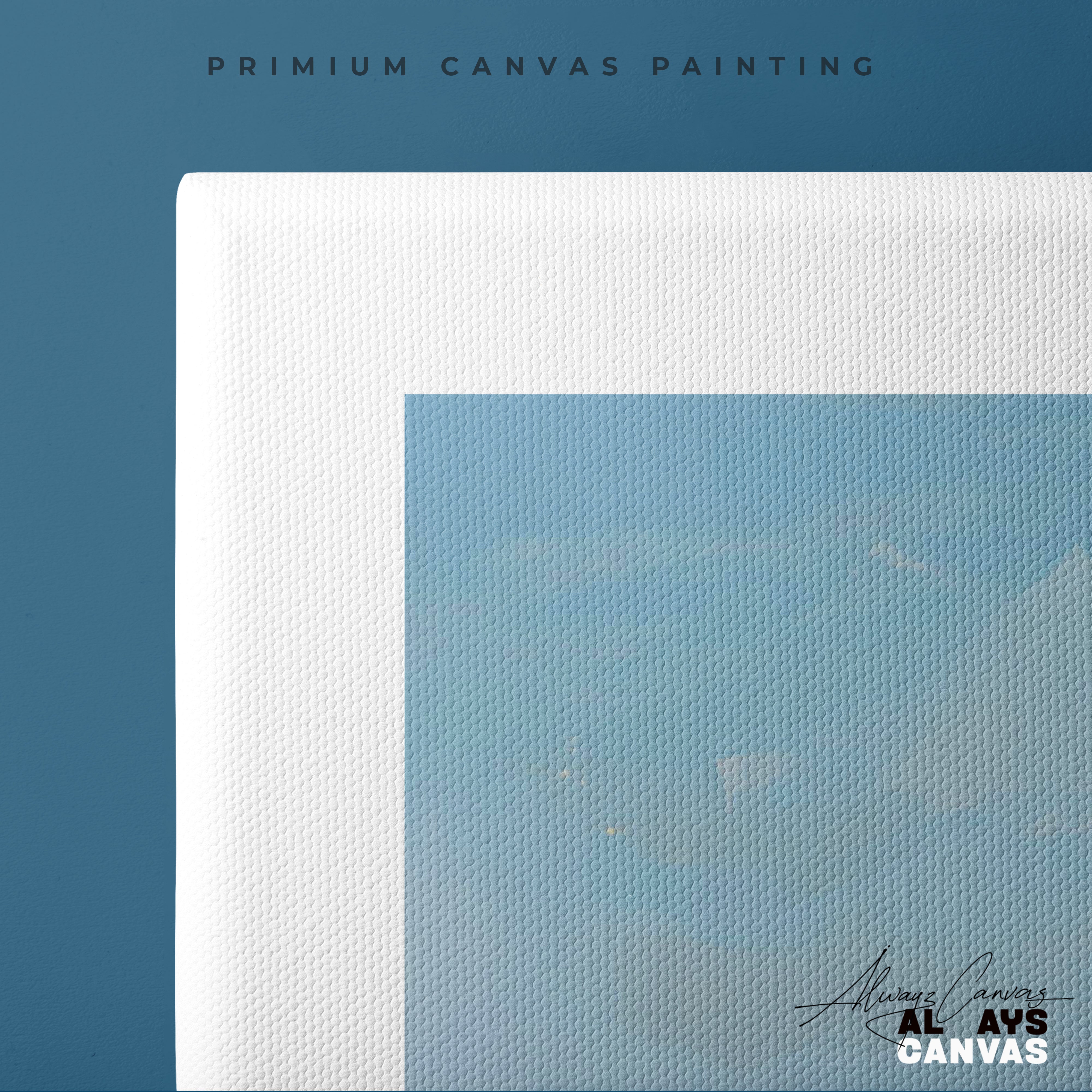 Azure Cliff Escape – Coastal Modern Canvas Wall Art