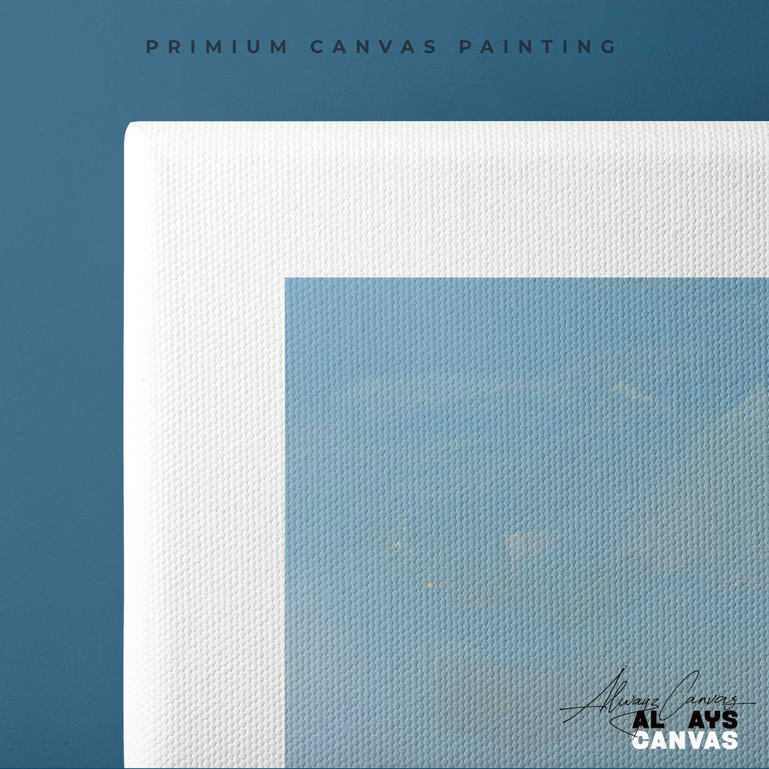 Azure Cliff Escape – Coastal Modern Canvas Wall Art