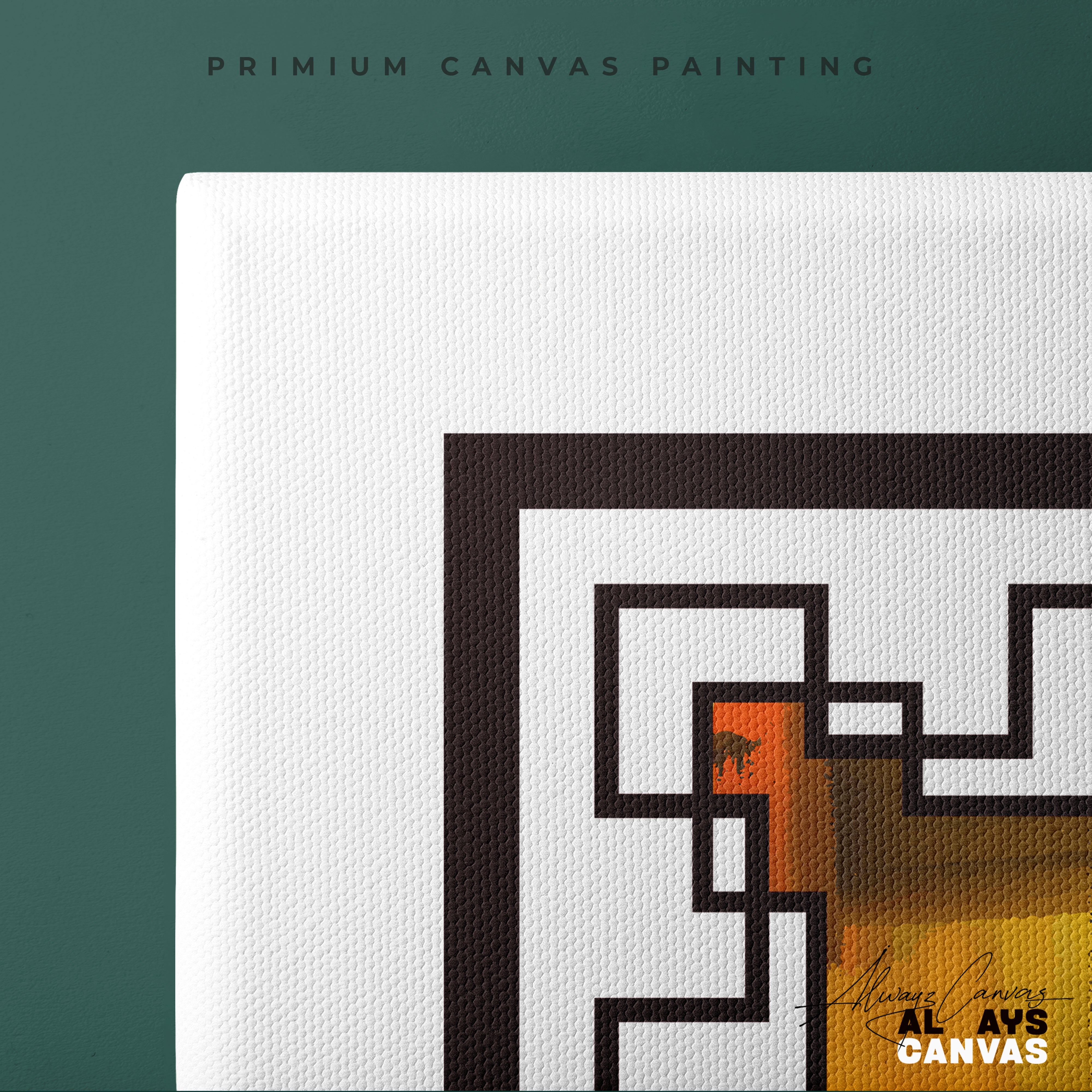Golden Horizon Fusion-Abstract Sunset Geometry