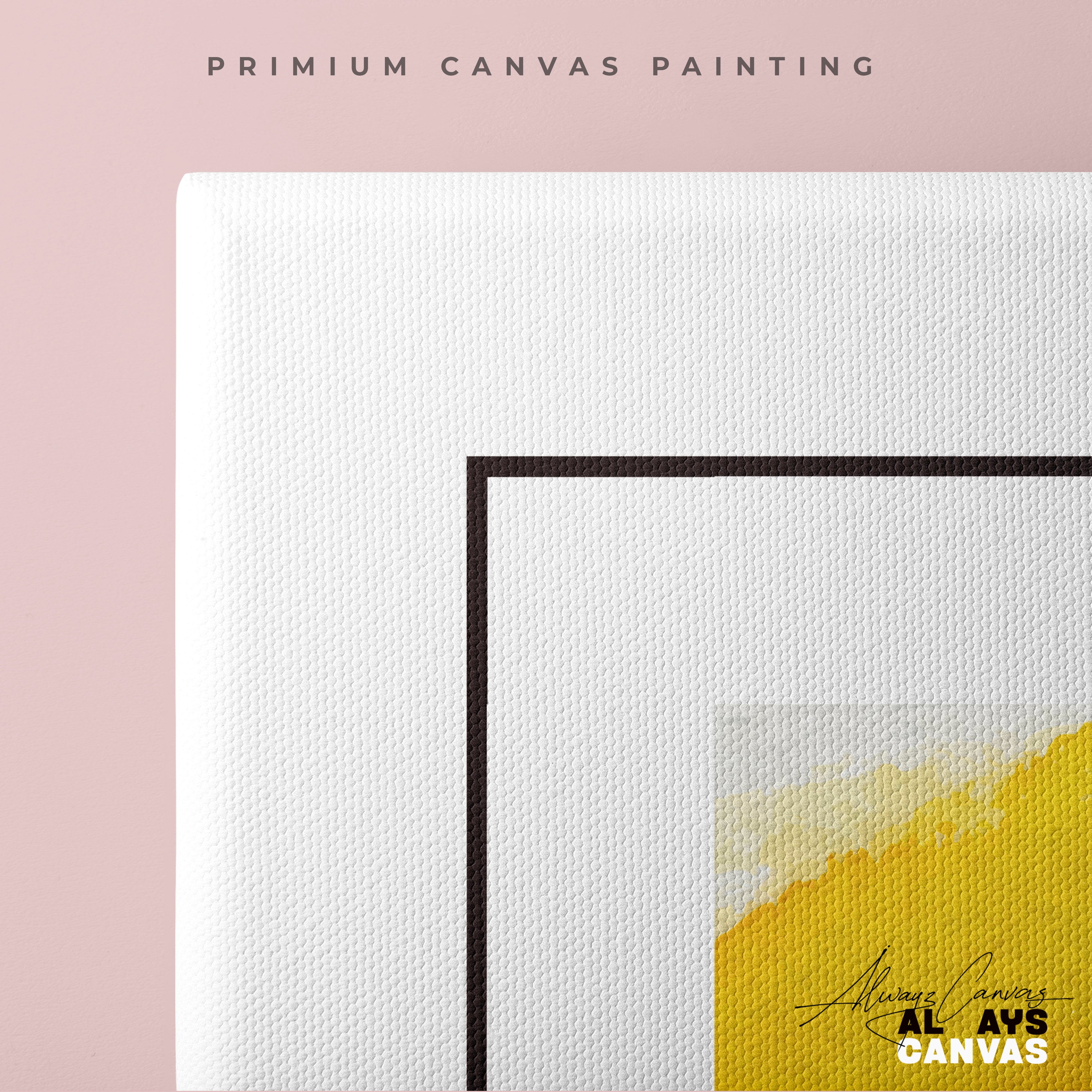 Golden Solace: Abstract Sunset Modern Canvas Art