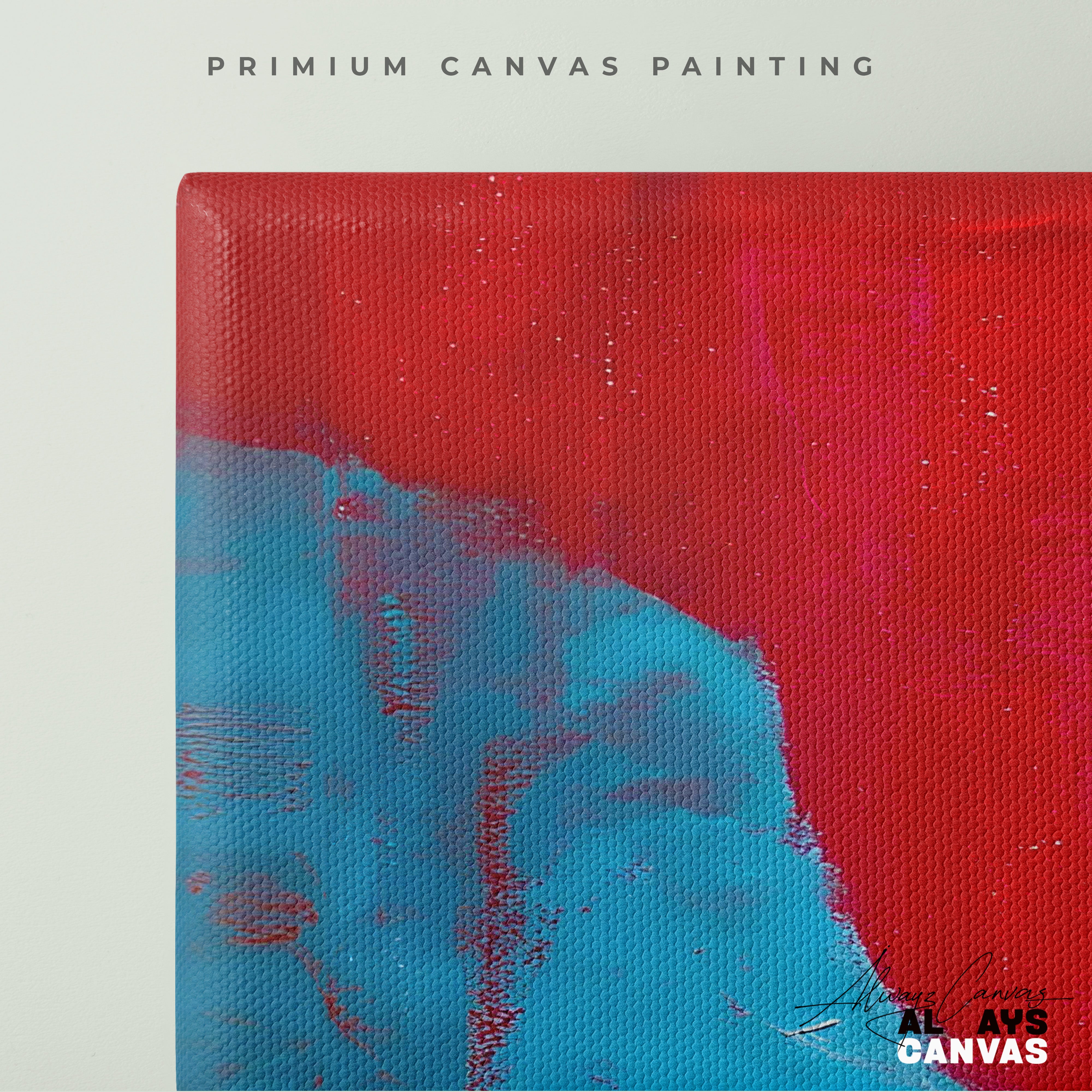 The Crimson Vanguard – Modern Cyberpunk Angel Canvas