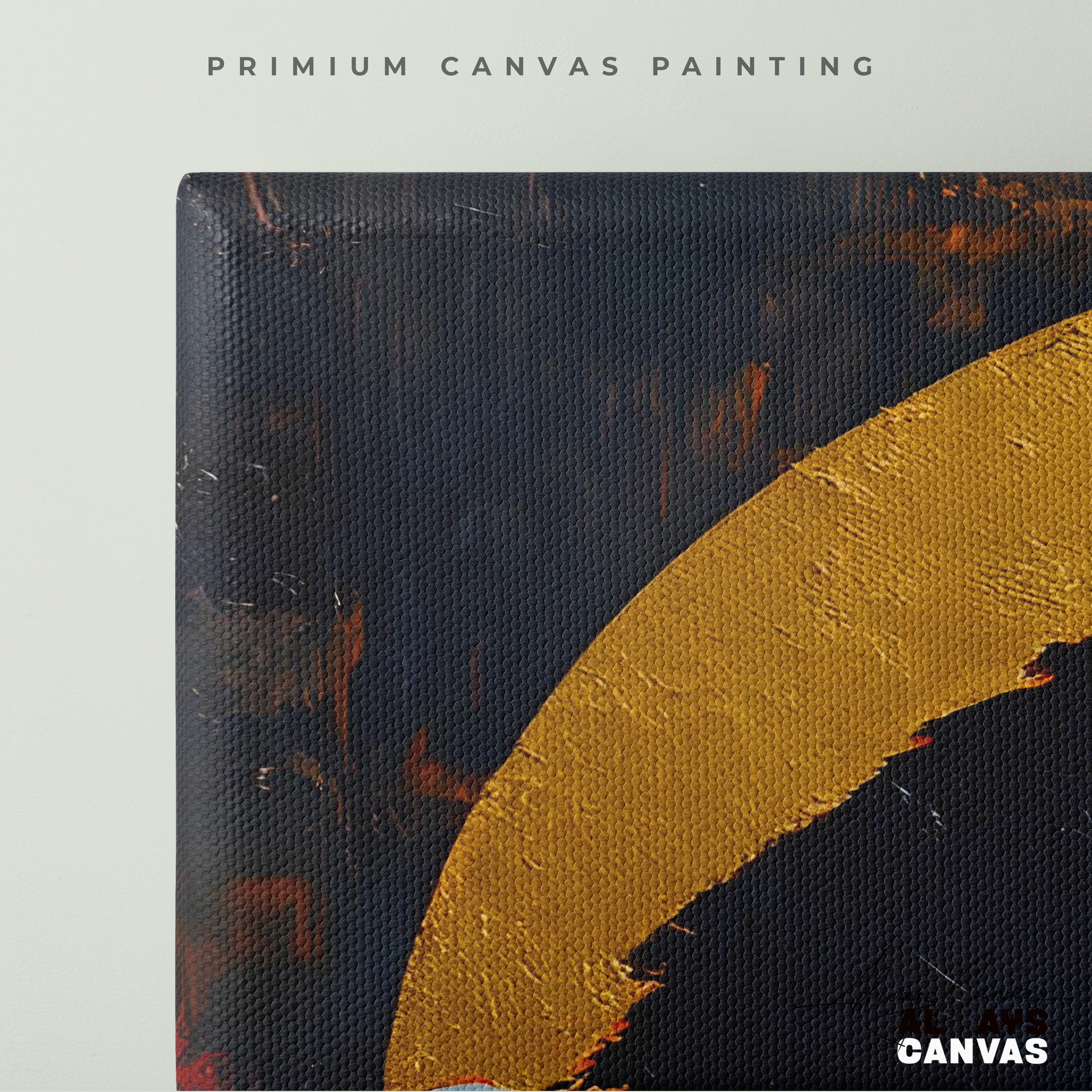 The Gilded Sovereign – Modern Abstract Hanuman Canvas