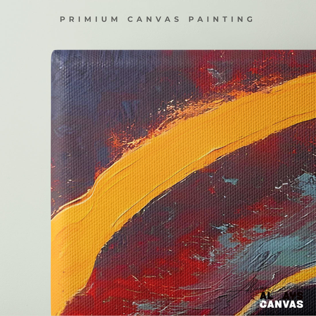 The Crimson Awakening – Modern Abstract Lord Hanuman Canvas