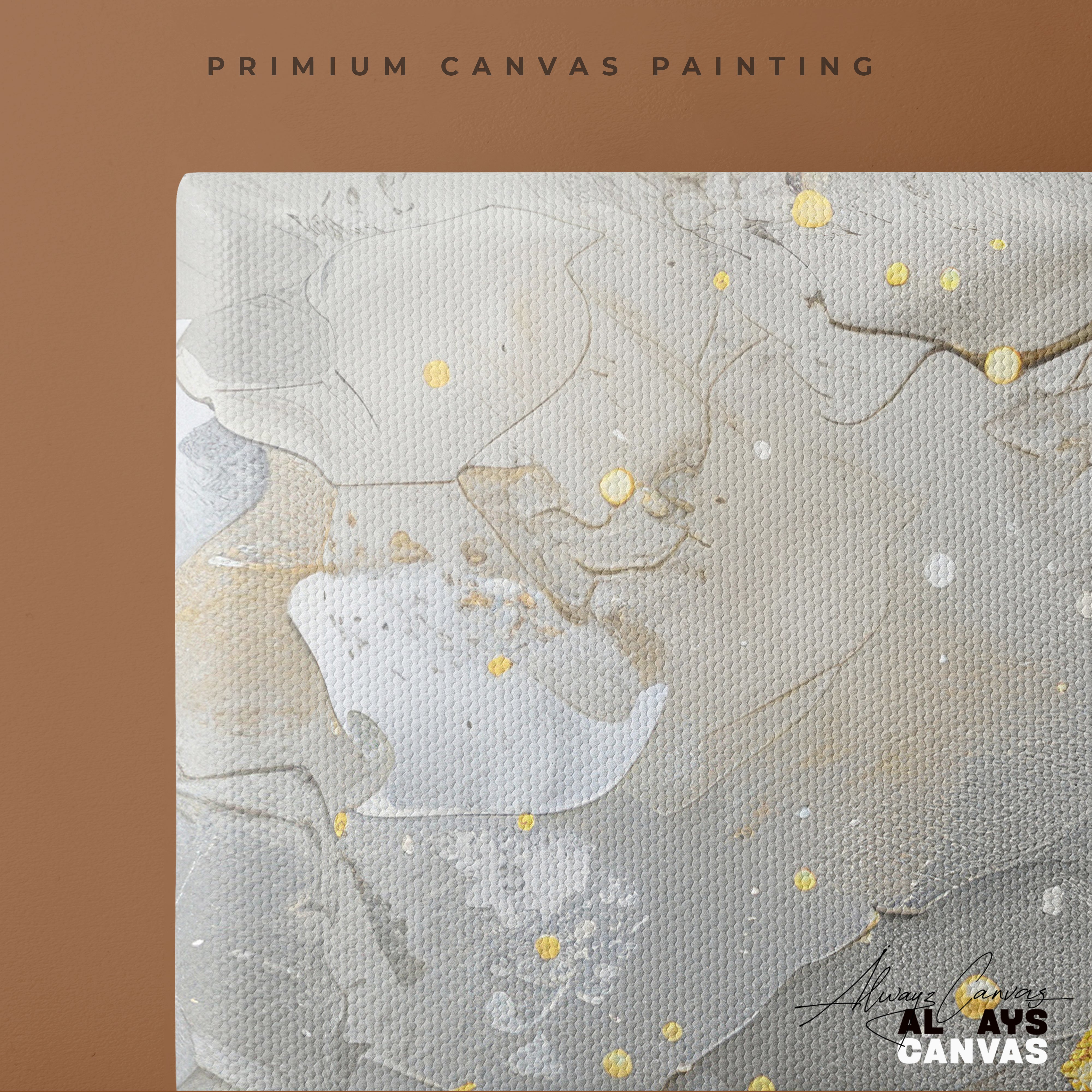 Luxe Golden Bloom Modern Wall Art