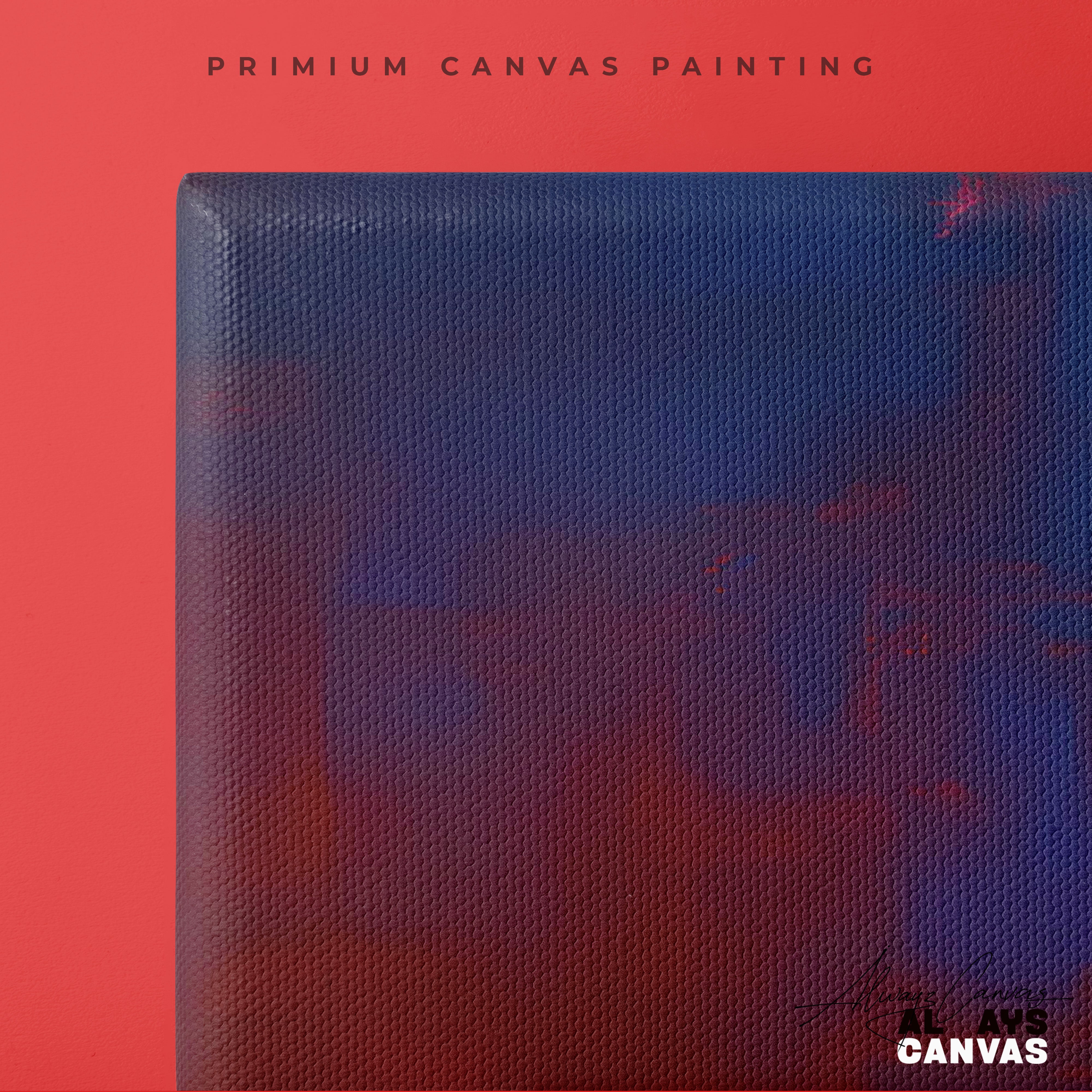Loyalty in Red & Blue – Premium Canvas Painting