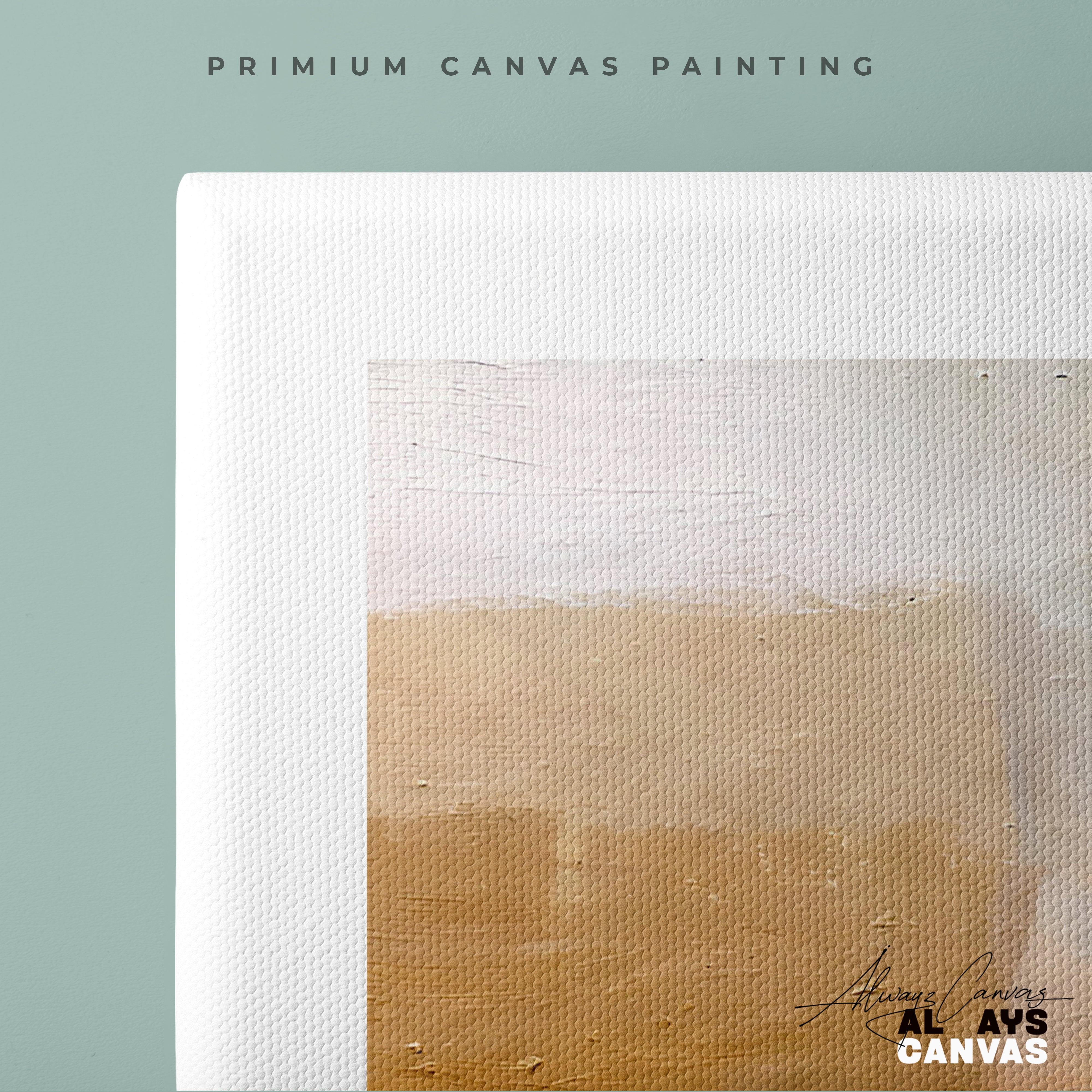 Teal Mist Harmony – Modern Abstract Canvas Wall Art
