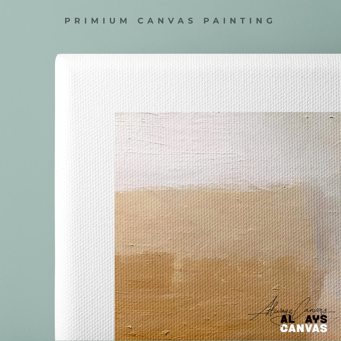 Teal Mist Harmony – Modern Abstract Canvas Wall Art