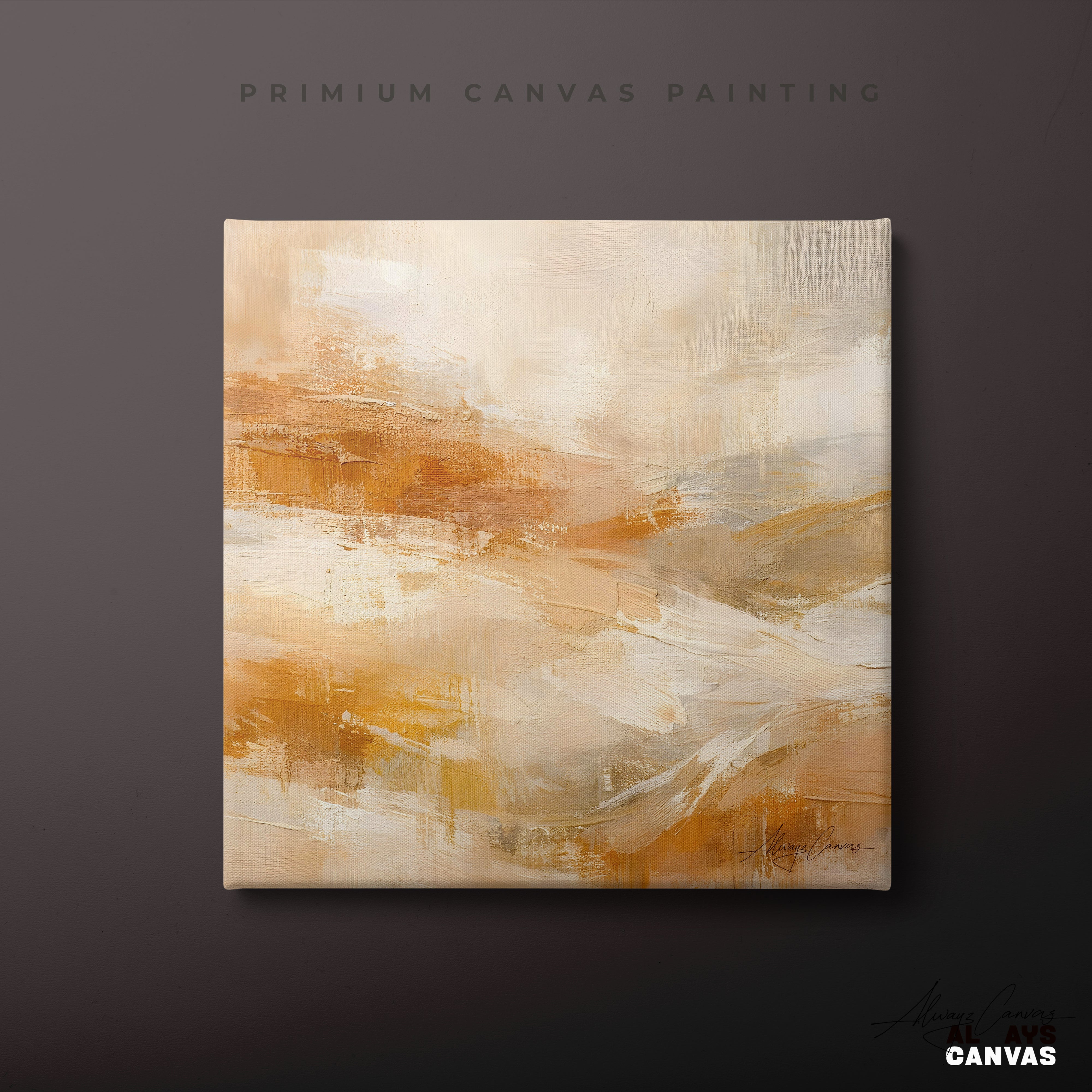 Modern Abstract Canvas Art: Warm Horizon